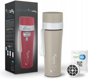 Laica Laica MyLAICA 550ml jeklena filtrirna steklenica s hitrim disk filtrom