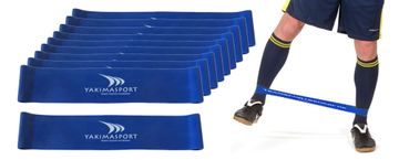 shumee Fitnes trak - komplet 20 modrih trakov z visoko odpornostjo