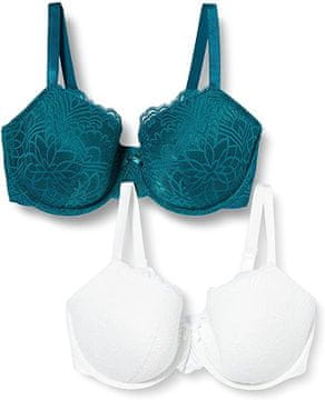 shumee Ženski čipkasti modrček Iris & Lilly, komplet 2 kosov, večbarven (bela/temno morska) 105 F (UK 40E)