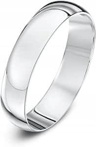shumee Poročni prstan Theia 4 mm Unisex velikost 21 (19,4 mm) zlato 9 karat