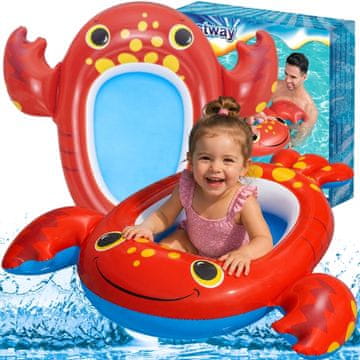 Bestway Napihljiv ponton z rakovico ZA otroke, plavalna vzmetnica, čoln, ponton 117x116cm