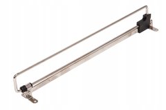 shumee Izvlečni obešalnik za omaro, AKS garderobna omara, krom/črna, D-300 mm