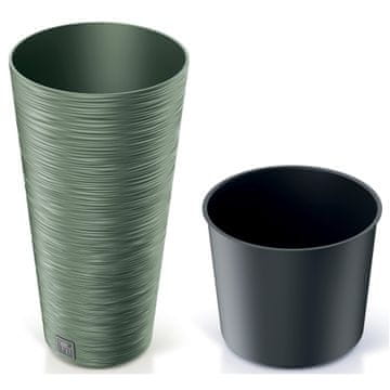 Prosperplast OKROGLI LONEC 30X58 CM ZEMLJANO ZELEN VRTNI BALKONSKI LONEC ZA RASTLINE