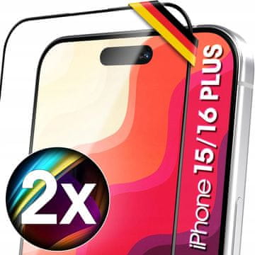 shumee Zaščitno steklo za iPhone 15 Plus 16 Plus 6,7" + okvir za montažo