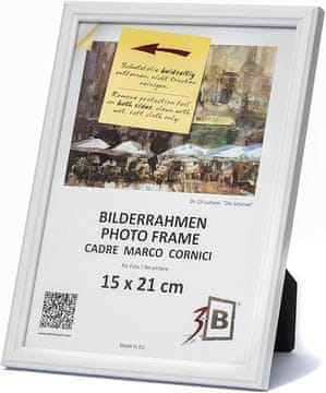 shumee Bel okvir za fotografije 15x21 cm lesen portret A5