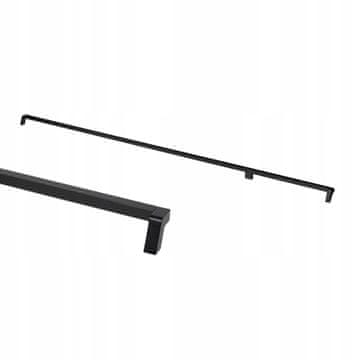 shumee Črn ročaj za pohištveni boben, omare, garderobne omare 1188/1200 MM 1,2M levi 120 CM AKS