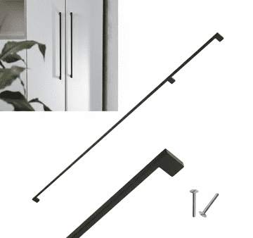 shumee Črn ročaj za pohištvo Bliss Furniture za garderobno omaro 1178/1200 mm 1,2 m