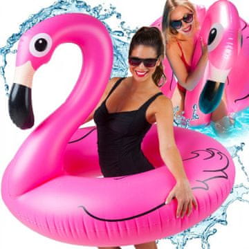 Martom Napihljiv obroč ZA plavalni flamingo ZA plažo, bazen, počitnice, roza