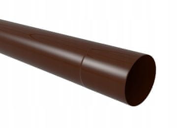 shumee Scala plastična odtočna cev 80 mm 2,0 m rjava 1,5 mm