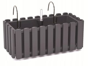 Prosperplast Balkonska škatla Boardee Fencycase 400W | Antracitna