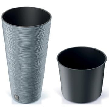 Prosperplast OKROGLI VISOK TANKI LONEC ZA CVETJE, RASTLINE, ZELIŠČA, BARVNI BETON