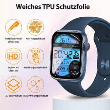 shumee Kaljeno steklo za Apple Watch 4 5 6 SE 40mm 2 kosa 9H folija, starostno