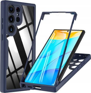 shumee Ovitek 360° za Samsung Galaxy S23 Ultra 5G moder s Hensyple folijo