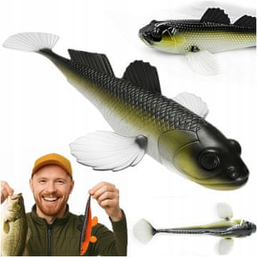 shumee Vabe Libra Lures gobio 18,6 cm vertikalne 031 olivno rjave barve za belo ribo