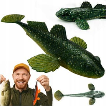 shumee Gumijaste vabe Libra Lures gobio 18,6 cm navpične 132 motorne oljno zelene barve