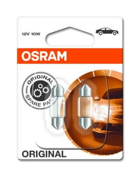 Osram Ams-Osram standardne žarnice C10W 10W, 2 kosa.