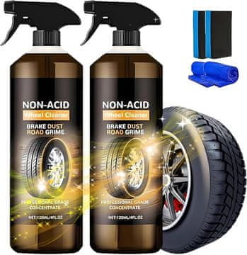 shumee Komplet za čiščenje platišč 2x tekoča gobasta krpa 120 ml