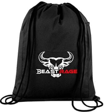 shumee Športna torba z vrvico Beast Rage, vodoodporna, črna