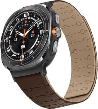 shumee Samsung Galaxy Watch Ultra 47 mm magnetni pašček rjave barve