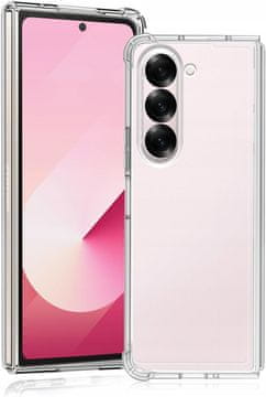 shumee Silikonski ovitek Agedate za Samsung Z Fold 6, prozoren in tanek