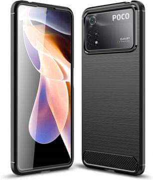 shumee Ovitek za Xiaomi Poco X4 Pro 5G črne barve, tanek TPU, protizdrsen