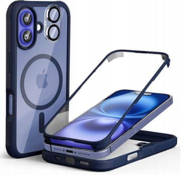 shumee Ovitek za iPhone 13 14 6,1" moder, prozoren, MagSafe