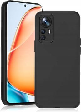 shumee Silikonski ovitek Agedate za Xiaomi 12 Pro, črn, tanek