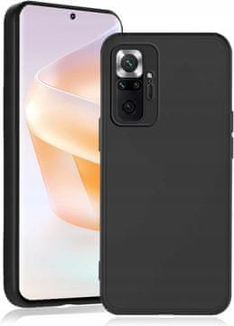 shumee Silikonski ovitek za Xiaomi Redmi Note 10 Pro, črn, Agedate, tanek