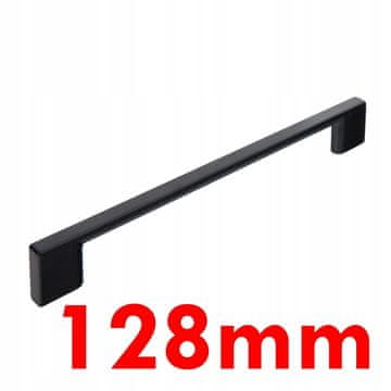 shumee Ročaj za pohištvo črne barve MAT loft 128 mm kuhinja klasična elegantna ZnAl UA10