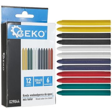 GEKO Vodoodporna mešanica krede za pnevmatike, barvna 12x120 mm - ...