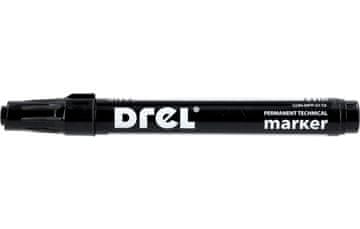 DREL Permanentni marker črne barve, 2,5 mm, okrogla konica