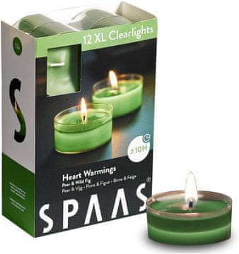 shumee Spaas 12 dišečih sveč v prozorni skodelici 10 ur zelene barve