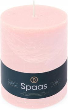 shumee Rustikalna stebrna sveča Spaas 100/130 mm 95 h, svetlo roza