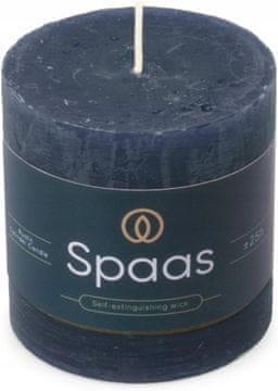 shumee Rustikalna stebrna sveča Spaas 70/70 mm 25 ur, temno modra, majhna