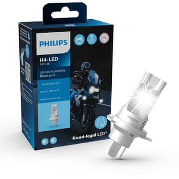 shumee Philips H4 12V 18W Ultinon Pro6000 Boost Gen2 +300% Moto 1 kos 11342U60B2X1