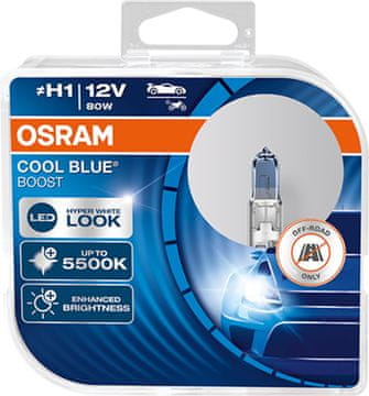 Osram Osram hladno modre žarnice Boost H1 80W, 2 kosa.