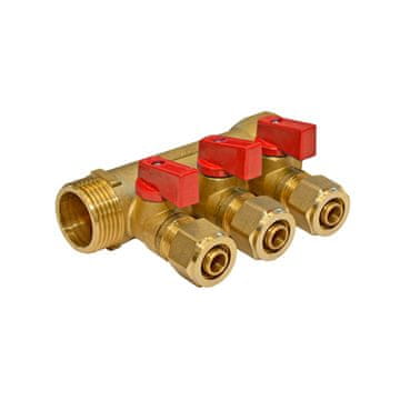 Idmar Idmar PEX razdelilnik 1" x 16 x 3 z ventili za toplo vodo