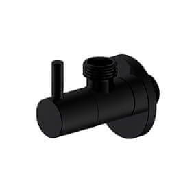 shumee Idmar kotni ventil 1/2"x1/2" s keramično glavo 1008 mat črna - agora - blister