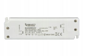 shumee Napajalnik za pohištvo za LED trakove 20W 24V DC univerzalna konstantna napetost