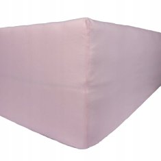 shumee Jersey Delux nastavljiva rjuha - pudrasto roza 180x200 z elastiko polirani izdelek