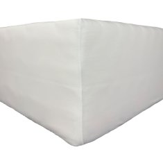 shumee Jersey Delux nastavljiva rjuha - bela 200x200 z elastiko, polirani izdelek