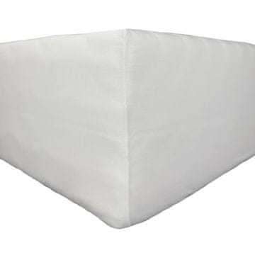 shumee Jersey Delux nastavljiva rjuha - bela 200x200 z elastiko, polirani izdelek