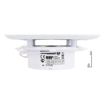 shumee MMP 100 Standardni kopalniški ventilator Matt White Steklo Kratki priključek