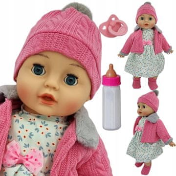 shumee Dojenček govori in poje v poljščini, zapira oči 45 cm + duda + STEKLENIČKA_11