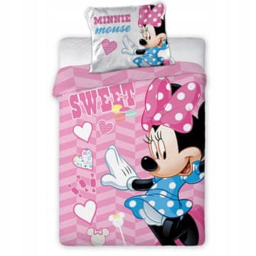 Faro Otroška bombažna posteljnina Minnie Mouse 100x135