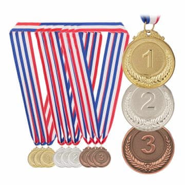 Northix komplet 12 medalj za otroke