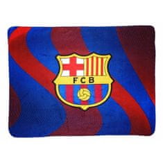 FC Barcelona Odeja FC Barcelona iz flisa in karirastega klobuka Blaugrana 120x150 cm 119940 Večbarvna