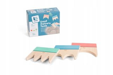 BS Toys BS Toys, Komplet lesenih lopat za risanje vzorcev v pesku
