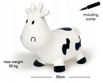 BS Toys Gumijasti pulover Cow črno-bel BS