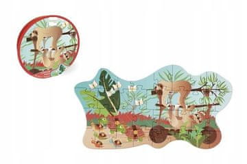 Scratch Otroška sestavljanka Sloths Contour Puzzle, 35 kosov.